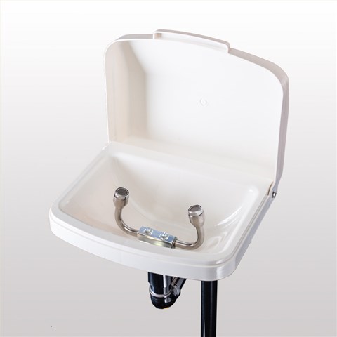 BH30-2010复合式联动翻盖洗眼器（白色大翻盖型）